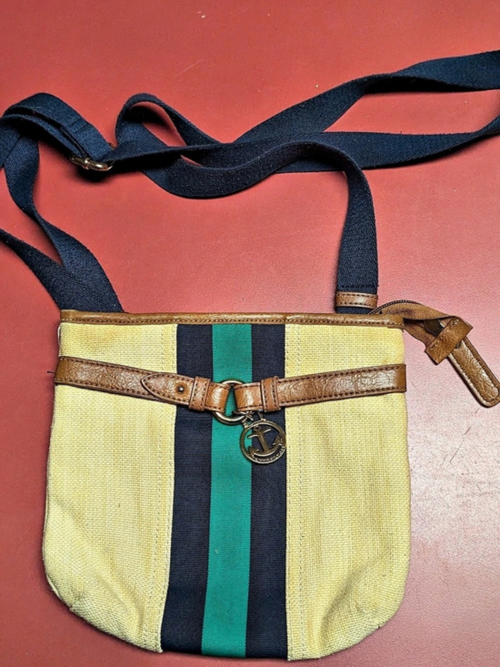 Tommy Hilfiger Color Block Crossbody Bag in Yellow & Green